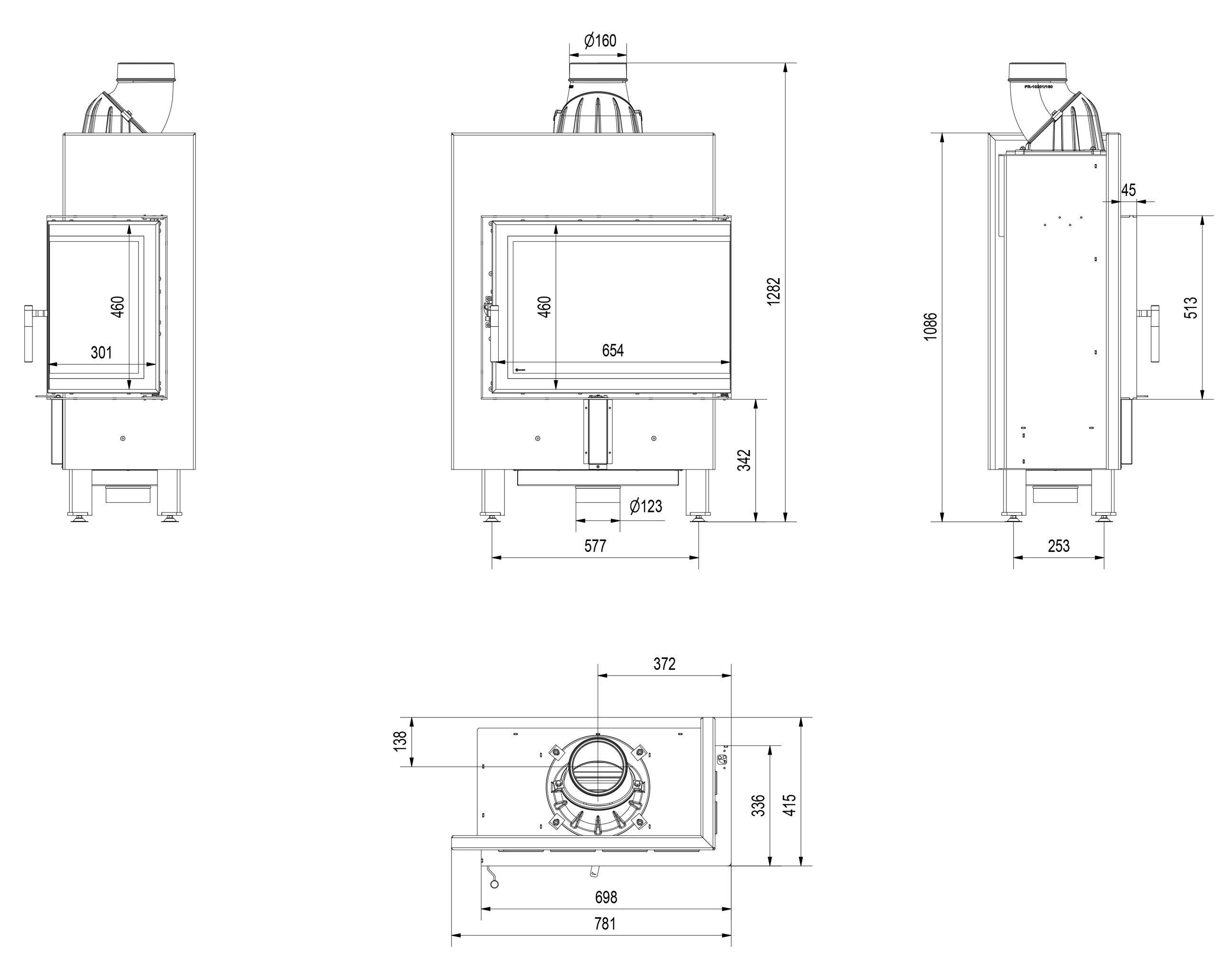 Rysunek techniczny LUCY 14 SLIM lewy BS rysunek techniczny